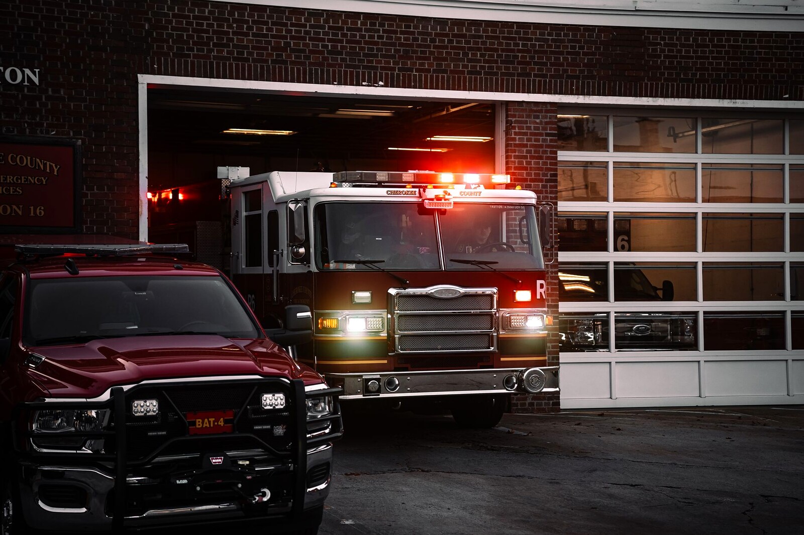 Bombeiros em ação
